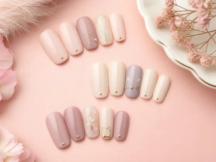 Нежный розовый маникюр Kitty Claws в Салавате